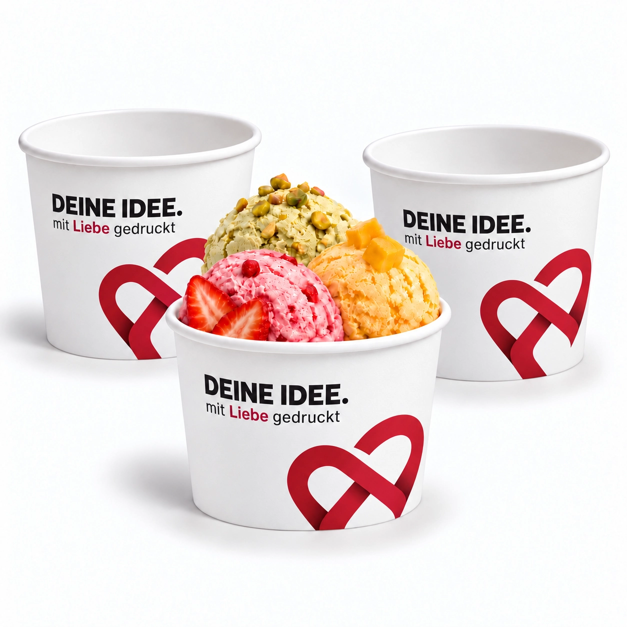 Eisbecher Logodruck