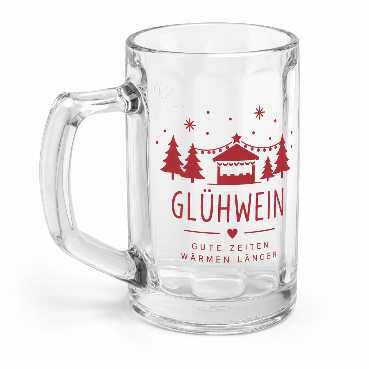 Glühweinkrug 200 ml aus Glas 1