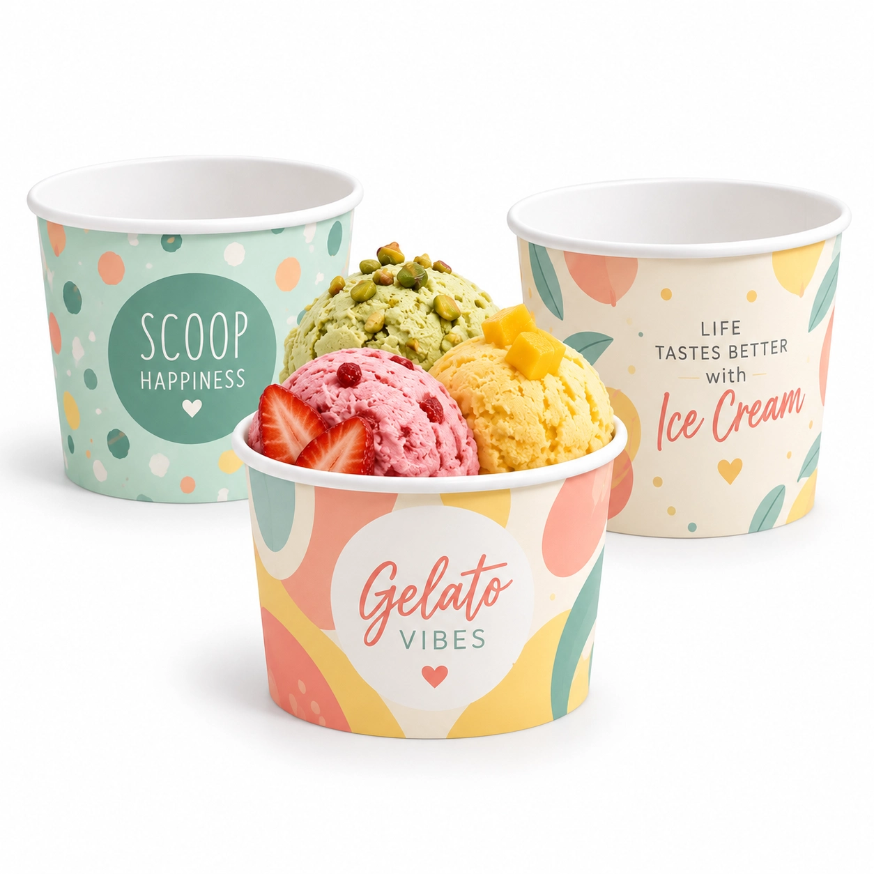 Eisbecher Logodruck