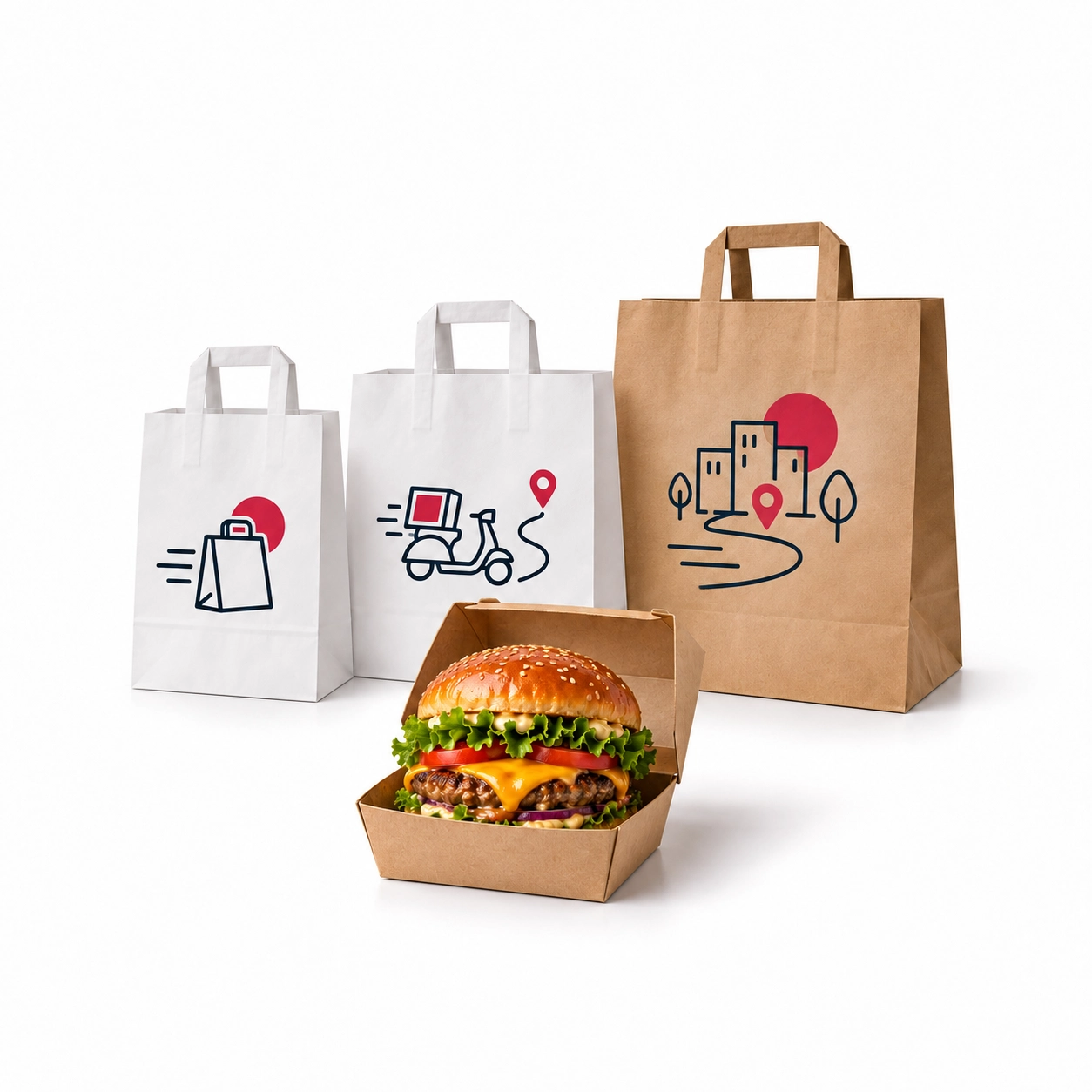 Takeaway Taschen bedrucken