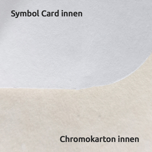 Vergleich Chromokarton Symbol Card